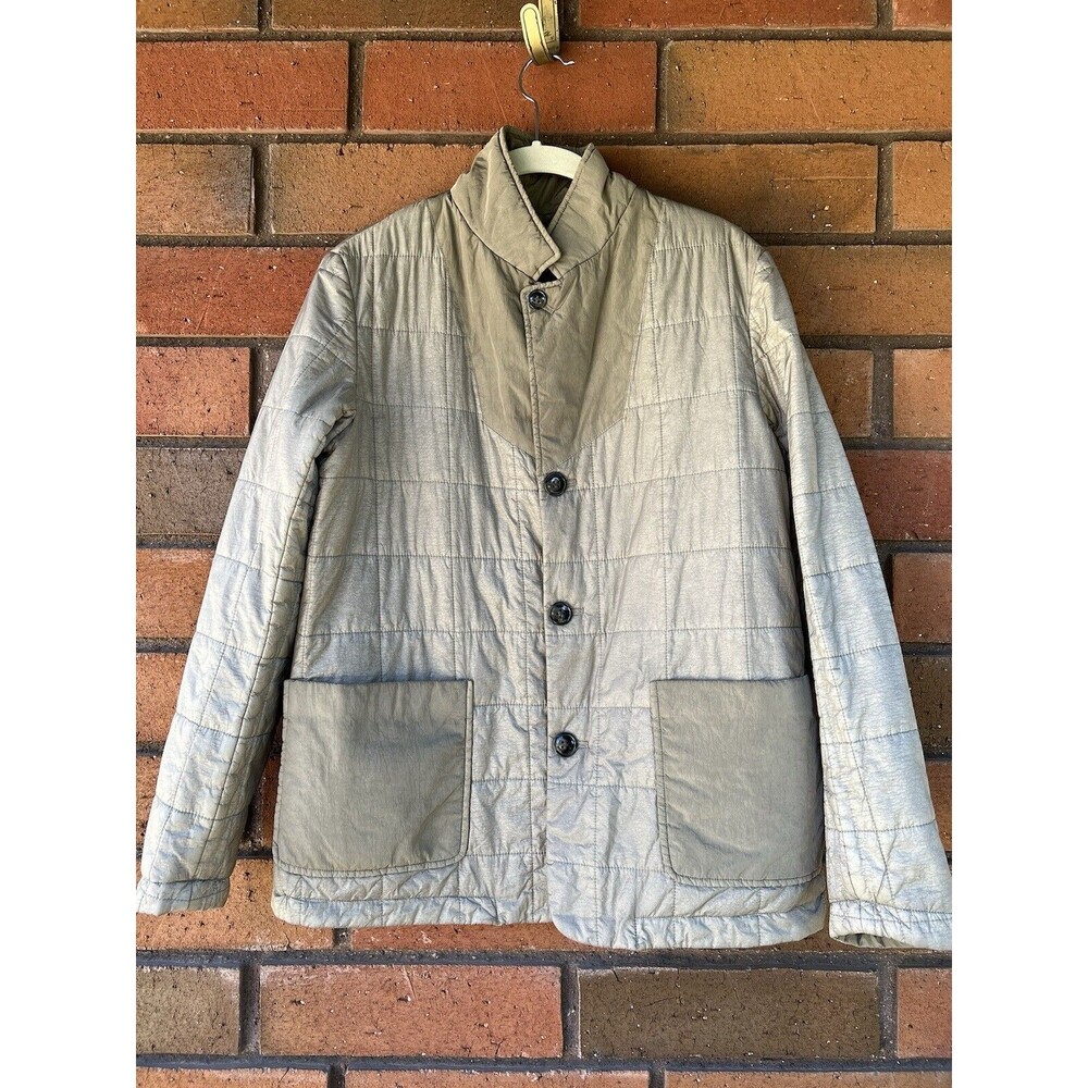 Closed Reversible Jacket Quilted Long Sleeve | Metallic Green | Size Small
